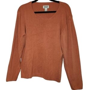 Vintage Chico's Design Silk Blend Knit Pullover Sweater Orange/Rust Size 3 (XL)